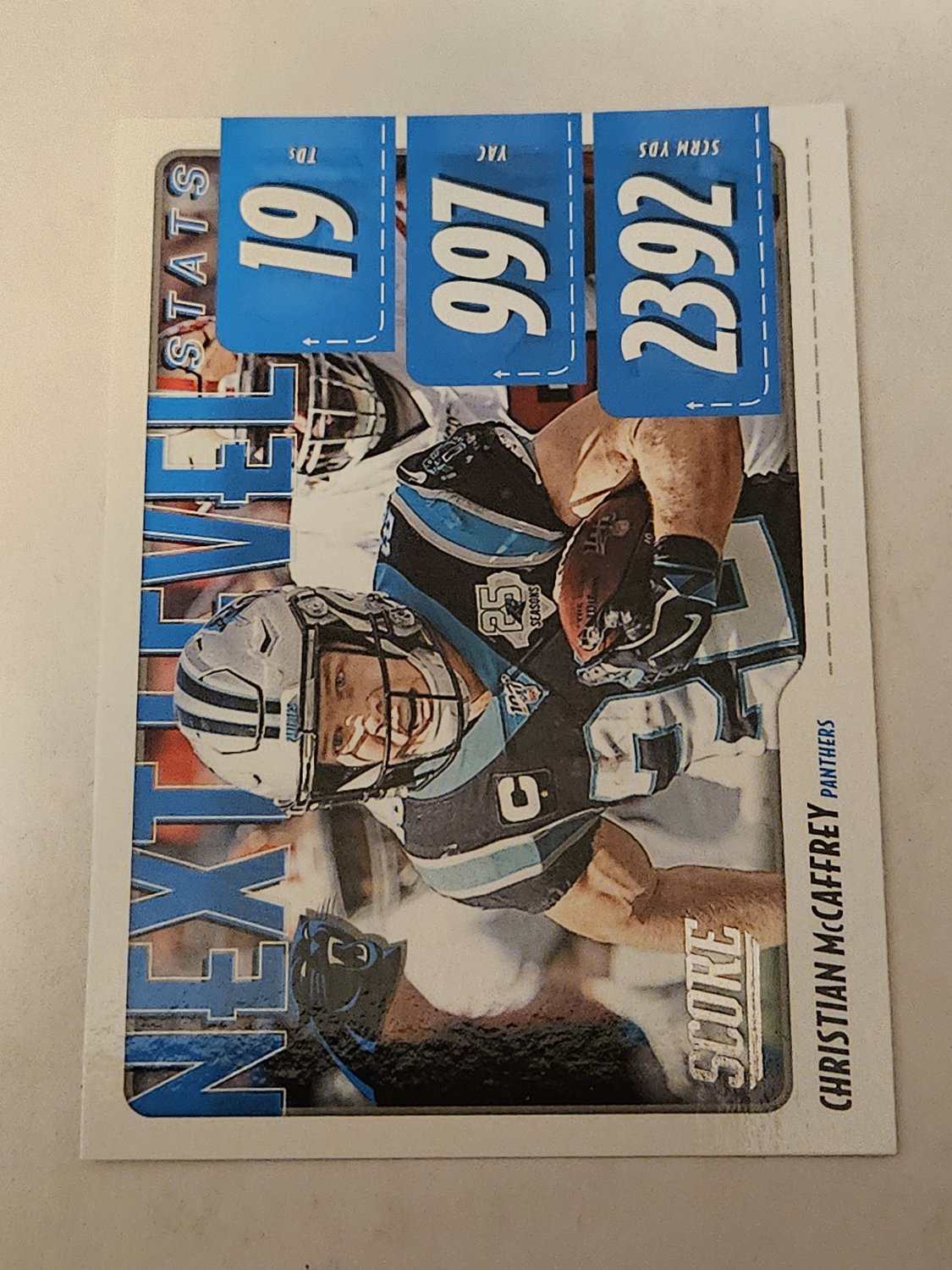 Christian McCaffrey - 2020 Score Next Level Stats Insert Card