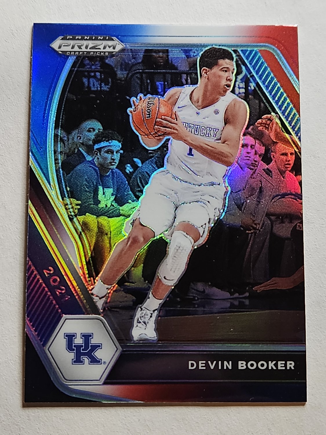 Devin Booker - 2021-22 Prizm Draft Prizms Red White & Blue Insert Card