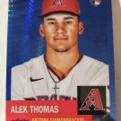 Alek Thomas 2022 Topps Chrome Platinum Anniversary Blue Prism Refractor Rookie Card