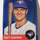 Matt Chapman 2022 Topps Chrome Platinum Anniversary Blue Prism Refractor Insert Card
