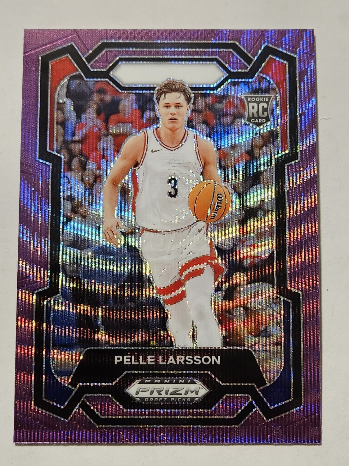 Pelle Larsson - 2024-25 Prizm Draft Prizms Purple Wave Rookie Card