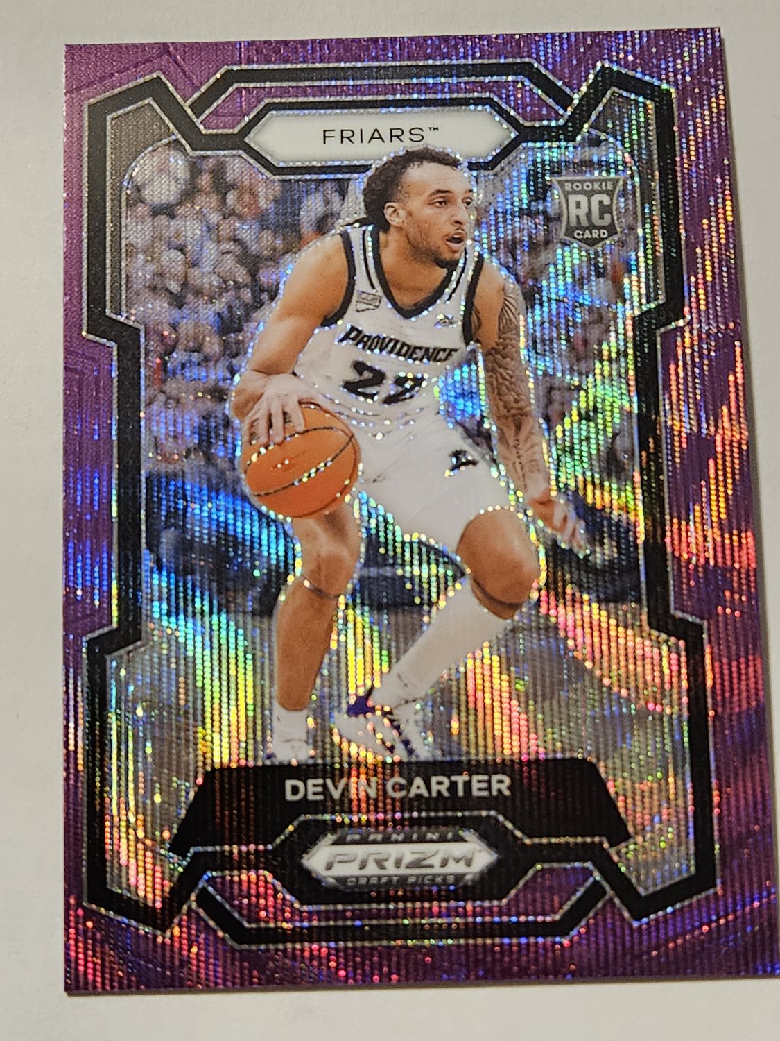 Devin Carter - 2024-25 Prizm Draft Prizms Purple Wave Rookie Card