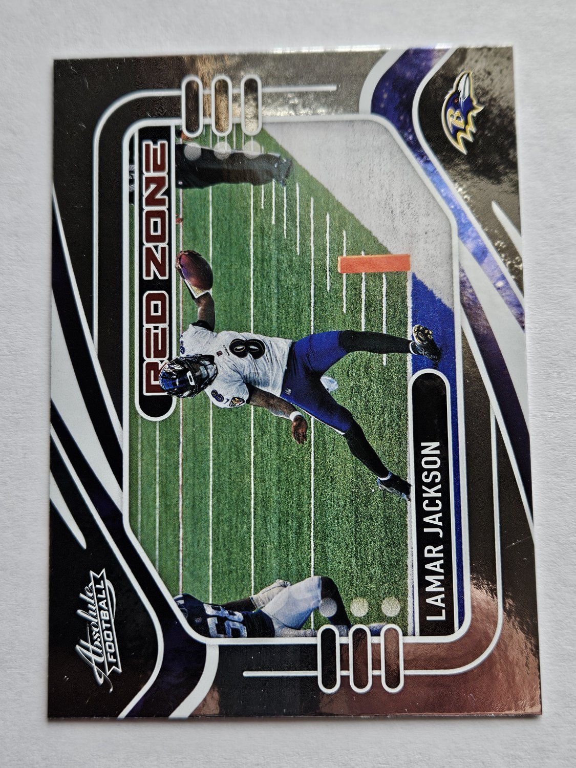Lamar Jackson - 2021 Panini Absolute Red Zone Insert Card
