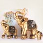 1PC Golden Resin  Elephant Trunk Sculpture Lucky Wealth Figurine Crafts Ornaments Home D&Atilde;&copy;cor