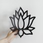 Lotus Crystal Corner  Shelf Display Black Wooden Wall Shelves Essential Oil Witchy Decor