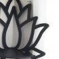 Lotus Crystal Corner  Shelf Display Black Wooden Wall Shelves Essential Oil Witchy Decor
