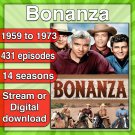 Bonanza:  The Complete Series Collection - Seasons 1-14 (1959-1973) - 431 Episodes
