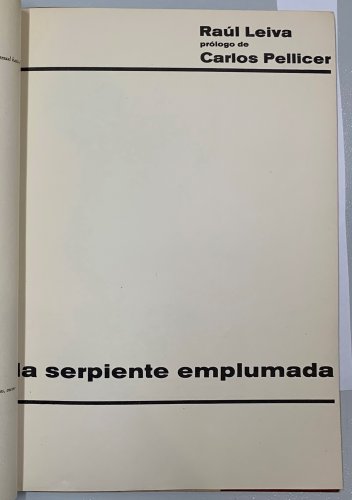 Raul Leiva. La serpiente emplumada, 1966. ZLO000380