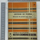 Leccion de poesia, Instituto Colombiano de cultura, [1972]. ZLO000120
