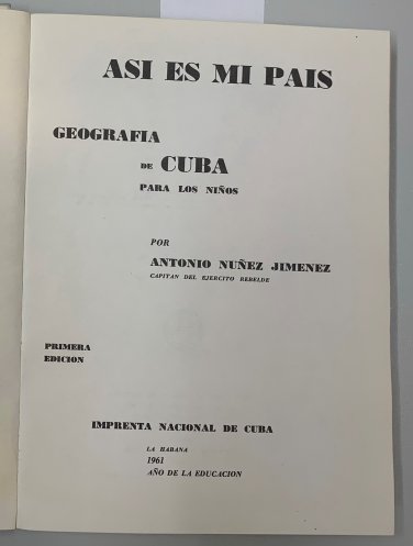Asi es mi pais: geografia de Cuba para los ninos ZLO000406