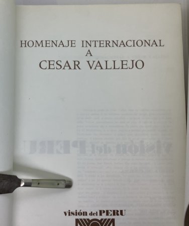 Homenaje Internacional a Cesar Vallejo, Lima, 1969. ZLO000345