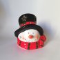 Vintage Snowman Candle Holder/Christmas Tealight Holder/Retro Holiday Home Decor