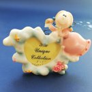 Vintage Girls Photo Frame w/ Relief Little Girl Heart-Shaped Child Picture Frame