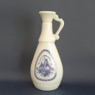 1963 Jim Beam Delft Decanter Bottle, Vintage Blue Sailing Ships & White Windmill