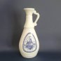 1963 Jim Beam Delft Decanter Bottle, Vintage Blue Sailing Ships & White Windmill