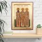 Three Hierarchs Handmade Icon, Religious Greek Christian Orthodox Easter Gifts