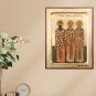 Three Hierarchs Handmade Icon, Religious Greek Christian Orthodox Easter Gifts