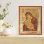 Greek Orthodox Handmade Icon-Mother Mary Kissing Baby Jesus, Best Christian Gift