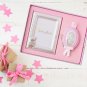 Welcome New Baby Girl Silver Gift Set with Virgin Mary Icon & Picture Frame