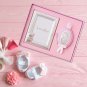 Welcome New Baby Girl Silver Gift Set with Virgin Mary Icon & Picture Frame