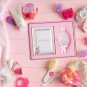 Welcome New Baby Girl Silver Gift Set with Virgin Mary Icon & Picture Frame