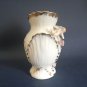Vintage Porcelain Vase with Hand Painted Embossed Angels, Flowers & Gold Accents