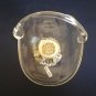 RARE VINTAGE Glass Basket Bowl with Carved Silver Base, 1980s Made In Italy, NEW
