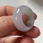 9.75 Type A Translucent Pale Lavender & Green Jadeite Jade Band Ring Burma Old Pit Jade