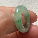 US 8 Type A Highly-translucent Pure Green Jadeite Jade Band Ring  MyanmarJade