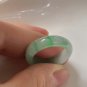 US 8 Type A Highly-translucent Pure Green Jadeite Jade Band Ring MyanmarJade