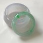 US 8 Type A Highly-translucent Pure Green Jadeite Jade Band Ring MyanmarJade