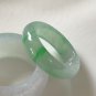 US 8 Type A Highly-translucent Pure Green Jadeite Jade Band Ring MyanmarJade