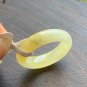 US 6 Translucent Grade A Non-heated Yellow Jadeite Jade Band Ring