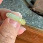 US 6 Translucent Grade A Non-heated Yellow Jadeite Jade Band Ring