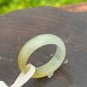 US 8.5 Highly-translucent Type A Yellow Jadeite Jade Band Ring Myanmar Old Pit Jade