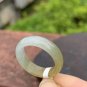 US 8.5 Highly-translucent Type A Yellow Jadeite Jade Band Ring Myanmar Old Pit Jade