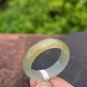 US 8.5 Highly-translucent Type A Yellow Jadeite Jade Band Ring Myanmar Old Pit Jade