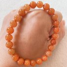 7.3-7.6mm Type A Myanmar Icy Red Jadeite Jade Beaded Bracelet