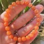 7.3-7.6mm Type A Myanmar Icy Red Jadeite Jade Beaded Bracelet
