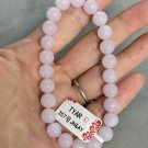 8.5mm Natural Old it Myanmar Icy Pale Lavender Jadeite Jade Beaded Bracelet