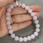 8.5mm Natural Old it Myanmar Icy Pale Lavender Jadeite Jade Beaded Bracelet