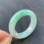 US 10.5 Type A Translucent Green Jadeite Jade Band Ring Grade A Myanmar Jade Ring