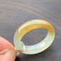 US 7 Highly-translucent Type A Yellow Jadeite Jade Ring Grade A Myanmar Jade Ring