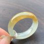 US 7 Highly-translucent Type A Yellow Jadeite Jade Ring Grade A Myanmar Jade Ring