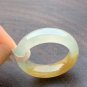 US 7 Highly-translucent Type A Yellow Jadeite Jade Ring Grade A Myanmar Jade Ring