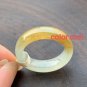 US 7 Highly-translucent Type A Yellow Jadeite Jade Ring Grade A Myanmar Jade Ring