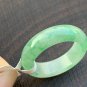 US 8.5 Type A Translucent Green Jadeite Jade Band Ring  Grade A Myanmar Jade Ring