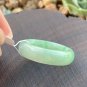 US 8.5 Type A Translucent Green Jadeite Jade Band Ring  Grade A Myanmar Jade Ring