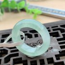 Type A Highly-translucent Green Jadeite Jade Ring Grade A Myanmar Jade Ring
