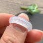 US 5.5 Type A Highly-translucent  White Jadeite Jade Ring Grade A Myanmar Icy White Jade Ring